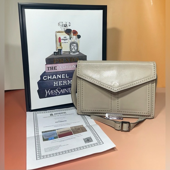 Yves Saint Laurent Vintage Shoulder Bag - Beige Leather- With COA - Picture 1 of 9